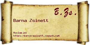 Barna Zsinett névjegykártya